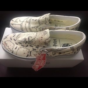 Vans x Harry Potter Marauder’s Map Classic Slip-Ons, EXTREMELY RARE!